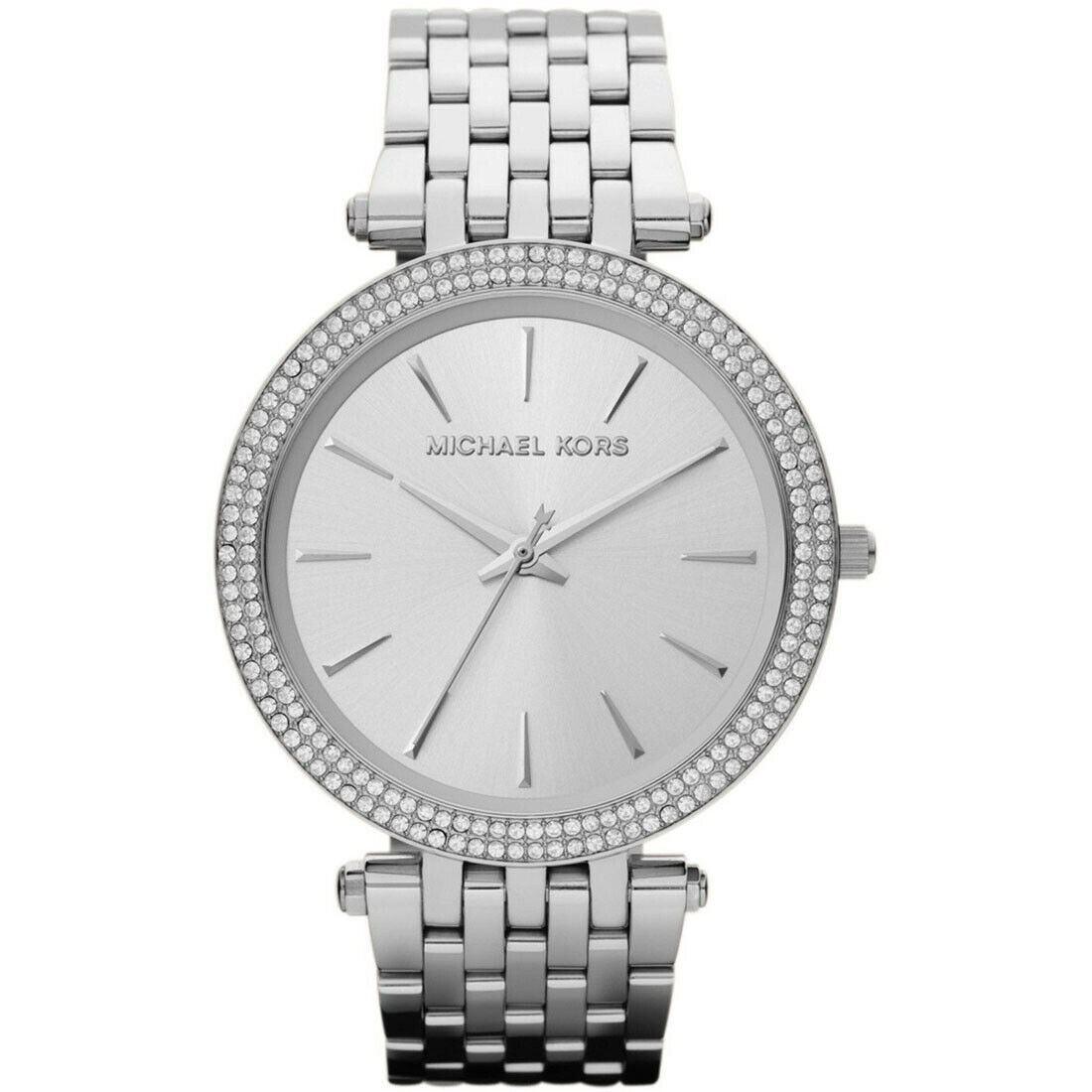 Michael Kors MK3190 Darci Silver Dial Pave Bezel Women's Watch - Watch Home™ Michael Kors MK3190 Darci Silver Dial Pave Bezel Women's Watch - Watch Home™